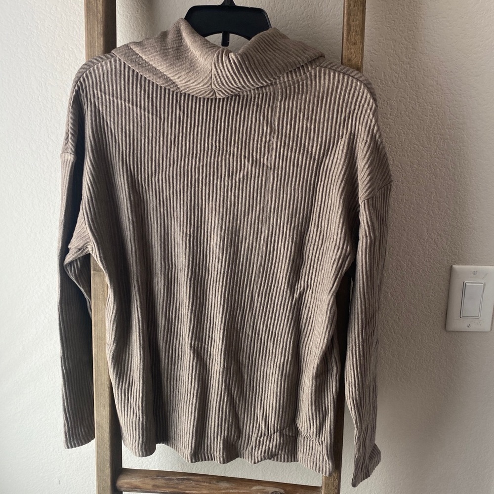 NWT - Rachel Zoe tan cowl neck sweater - Picture 2 of 5